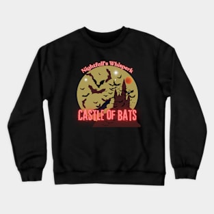 Nightfall's Whisper-Castle of Bats Crewneck Sweatshirt